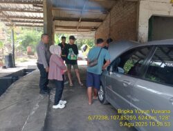 Bripka Yuyun Yuwana melaksanakan sambang/silatrahmi Kamtibmas dan dumas keliling dalam rangka BEYOND TRUST PRESISI di wilayah Kec. Tanjungmedar