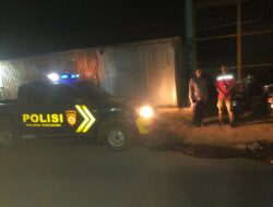 Anggota Polsek Sukasari Laksanakan Patroli KRYD Blue Light / Malam hari di Wilayah Kecamatan Sukasari Kabupaten Sumedang