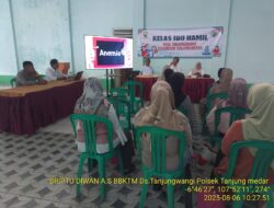 Bhabinkamtibmas Desa Tanjungwangi Hadiri Kegiatan Penyuluhan Kepada Ibu Hamil di Desa Tanjungwangi