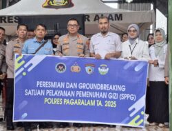 Polres Pagar Alam Gelar Groundbreaking Serta Peletakan Batu pertama Gedung Satuan pelayanan Pemenuhan Gizi