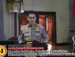 Kapolda Bali Buka Pelatihan Peningkatan Kemampuan Bahasa Inggris Personel Polda Bali