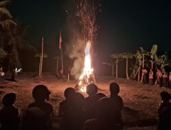 Penyulutan Api Unggun Semarakkan Perjumsa Pramuka SDN 1  Bojongmalang