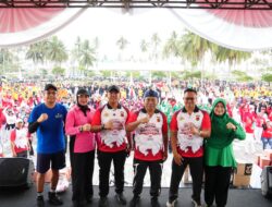 Kobarkan Semangat Kemerdekaan HUT RI ke-80 Polres Pangandaran Merah putih kan Paamporkan