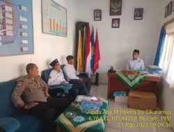 Bhabinkamtibmas Desa Cikaramas Laksanakan Silaturahmi Kamtibmas ke MTS Muhammadiyah Cikaramas