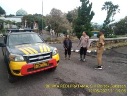 Kapolsek Sukasari Beserta kanit Samapta Polsek Sukasari memberikan himbauan Kamtibmas sebagai langkah Preventif demi terciptanya situasi yang kondusif