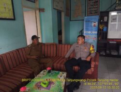 Briptu Diwan Ahmad melaksanakan sambang/silatrahmi Kamtibmas dan dumas keliling dalam rangka BEYOND TRUST PRESISI di wilayah Kec. Tanjungmedar