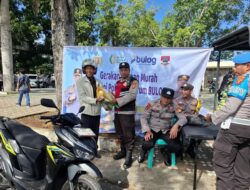 Kapolres Pagar Alam Januar Kencana Setia Persada Bersama Bulog Bantu Warga Gelar Operasi Pasar Murah Beras