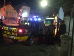 Anggota Polsek Sukasari Laksanakan Patroli KRYD Blue Light / Malam hari di Wilayah Kecamatan Sukasari Kabupaten Sumedang