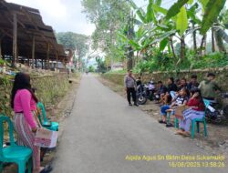 Bhabinkamtibmas Desa Sukamukti Aipda Agus Sukmana Laksanakan Silaturahmi Kamtibmas dan Dumas Keliling dalam Rangka BEYOND TRUST PRESISI.
