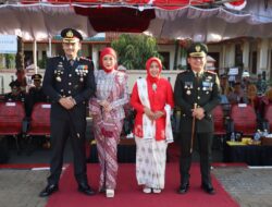 Kapolres Jepara Hadiri Upacara Penurunan Bendera Merah Putih pada Peringatan HUT Ke-80 Proklamasi Kemerdekaan RI