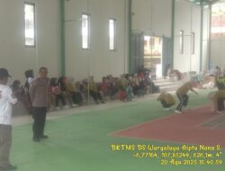 Bhabinkamtibmas Desa Wargaluyu Monitoring dan Amankan Kegiatan Perlombaan HUT RI ke-80