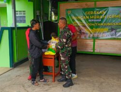 Koramil 1004/Tanjungsari Salurkan 3 Ton Beras Bulog Program GPM untuk Warga