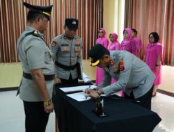 Polres Pangandaran Melaksanakan Serah Terima Jabatan Kabag SDM,Kabag Log dan Kasat Samapta Polres Pangandaran