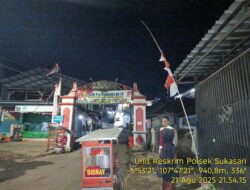 Anggota samapta Polsek Sukasari Rutin Laksanakan Patroli KRYD Blue Light / Malam hari di Wilayah Kecamatan Sukasari Kabupaten Sumedang