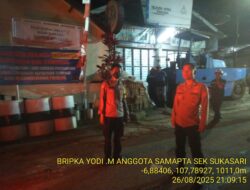 Anggota Polsek Sukasari Laksanakan Patroli KRYD Blue Light / Malam hari di Wilayah Kecamatan Sukasari Kabupaten Sumedang