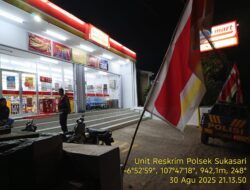 Anggota samapta Polsek Sukasari Rutin Laksanakan Patroli KRYD Blue Light / Malam hari di Wilayah Kecamatan Sukasari Kabupaten Sumedang