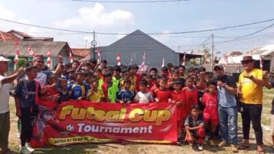 Turnamen Futsal Antar RT Meriahkan HUT RI ke-80 di RW 05 Desa Sriamur