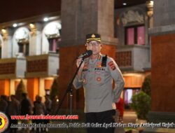 Amankan Markas Komando, Polda Bali Gelar Apel Malam Siaga Antisipasi Unjuk Rasa
