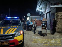 Anggota samapta Polsek Sukasari Rutin Laksanakan Patroli KRYD Blue Light / Malam hari di Wilayah Kecamatan Sukasari Kabupaten Sumedang