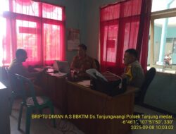 Briptu Diwan Ahmad melaksanakan sambang/silatrahmi Kamtibmas dan dumas keliling dalam rangka BEYOND TRUST PRESISI di