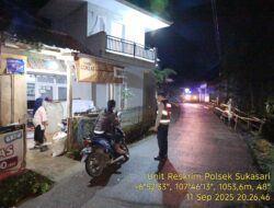 Anggota samapta Polsek Sukasari Rutin Laksanakan Patroli KRYD Blue Light / Malam hari di Wilayah Kecamatan Sukasari Kabupaten Sumedang