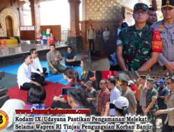 Kodam IX/Udayana Pastikan Pengamanan Melekat Selama Wapres RI Tinjau Pengungsian Korban Banjir