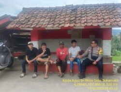 Bhabinkamtibmas Desa Sukamukti Aipda Agus Sukmana Laksanakan Silaturahmi Kamtibmas dan Dumas Keliling dalam Rangka BEYOND TRUST PRESISI.