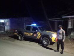Anggota Polsek Sukasari Laksanakan Patroli KRYD Blue Light / Malam hari di Wilayah Kecamatan Sukasari Kabupaten Sumedang