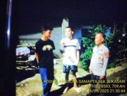 Anggota Polsek Sukasari Laksanakan Patroli KRYD Blue Light / Malam hari di Wilayah Kecamatan Sukasari Kabupaten Sumedang
