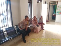 Aipda Ade Mulyana Bhabinkamtibmas Desa Cikaramas Tanjungmedar Polres Sumedang melaksanakan sambang/silatrahmi kamtibmas ke aparatur Desa Cikaramas