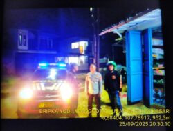 Anggota Polsek Sukasari Laksanakan Patroli KRYD Blue Light / Malam hari di Wilayah Kecamatan Sukasari Kabupaten Sumedang