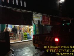 Anggota samapta Polsek Sukasari Rutin Laksanakan Patroli KRYD Blue Light / Malam hari di Wilayah Kecamatan Sukasari Kabupaten Sumedang