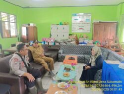 Bhabinkamtibmas dan Kepala Desa Sukamukti Laksanakan Sambang Kamtibmas ke SD Ciranjang