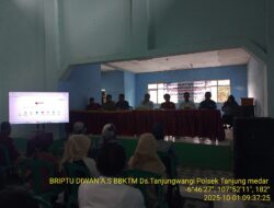 Bhabinkamtibmas Desa Tanjungwangi Hadiri MusrenbangDes Penetapan RKPDes Tahun 2026