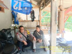 Aipda Agus Sukmana melaksanakan giat Sambang/ silaturahmi kamtibmas ke warga masyarakat.
