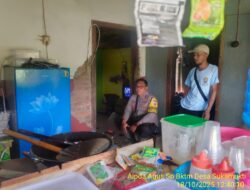 Aipda Agus Sukmana melaksanakan giat Sambang/ silaturahmi kamtibmas ke warga masyarakat.