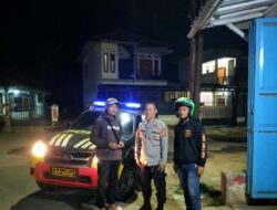Anggota Polsek Sukasari Laksanakan Patroli KRYD Blue Light / Malam hari di Wilayah Kecamatan Sukasari Kabupaten Sumedang