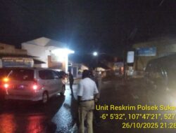 Anggota Polsek Sukasari Laksanakan Patroli KRYD Blue Light / Malam hari di Wilayah Kecamatan Sukasari Kabupaten Sumedang