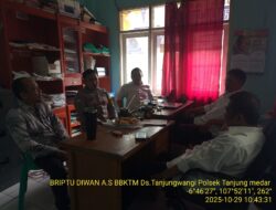 Briptu Diwan Ahmad melaksanakan sambang/silatrahmi Kamtibmas dan dumas keliling dalam rangka BEYOND TRUST PRESISI di wilayah Kec. Tanjungmedar