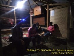 Anggota Polsek Sukasari Laksanakan Patroli KRYD Blue Light / Malam hari di Wilayah Kecamatan Sukasari Kabupaten Sumedang