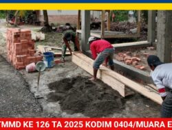 TMMD ke-126: Pembangunan Poskamling di Desa Muara Harapan Dikebut, Tingkatkan Keamanan Lingkungan