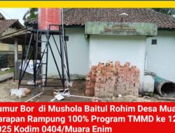 TMMD ke-126 TA 2025 Kodim 0404/Muara Enim: Warga Muara Harapan Bersukacita Sambut Sumur Bor