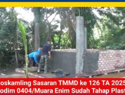 TMMD Hadirkan Pos Kamling Modern di Muara Enim: Tingkatkan Keamanan, Eratkan Kebersamaan