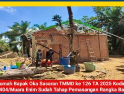TMMD Sentuh Kehidupan: Rumah Bapak Oka di Muara Enim Berubah Wajah, Harapan Baru Terpancar