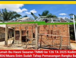 Gotong Royong TNI dan Warga : Rumah Ibu Hasni di Muara Enim Jadi Lebih Indah