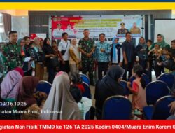 TMMD ke-126 : Kodim 0404/Muara Enim Gandeng Dinas Perikanan Berikan Bantuan Produk Olahan Ikan untuk Cegah Stunting di Desa Muara Harapan