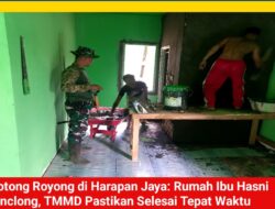 Gotong Royong di Harapan Jaya: Rumah Ibu Hasni Kinclong, TMMD Pastikan Selesai Tepat Waktu
