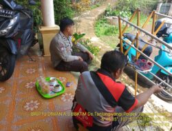 Briptu Diwan Ahmad melaksanakan sambang/silatrahmi Kamtibmas dan dumas keliling dalam rangka BEYOND TRUST PRESISI di wilayah Kec. Tanjungmedar