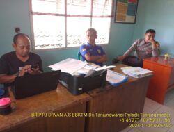 Briptu Diwan Ahmad melaksanakan sambang/silatrahmi Kamtibmas dan dumas keliling dalam rangka BEYOND TRUST PRESISI di wilayah Kec. Tanjungmedar
