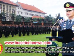 Upacara Peringatan Hari Pahlawan, Karo SDM Polda Bali: Pahlawanku Teladanku, Terus Bergerak, Melanjutkan Perjuangan